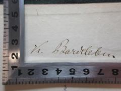 - (Bardeleben, K.), Von Hand: Autogramm; 'K. Bardeleben'. 