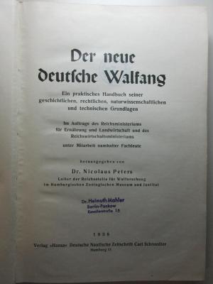 10 X 534 : Der neue deutsche Walfang : ein praktisches Handbuch seiner geschichtlichen, rechtlichen, naturwissenschaftlichen und technischen Grundlagen (1938)