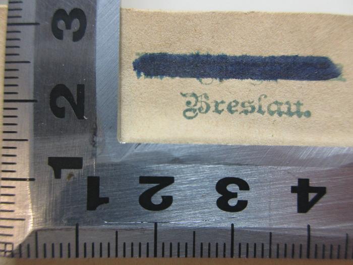 -, Stempel: Name; '[?]
Breslau.';1 S 88&lt;4&gt;-1/2 : Der Geist in der Natur (1850)