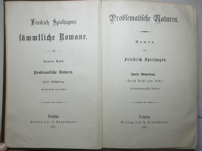 2 L 29&lt;27&gt;-5 : Problematische Naturen : Roman : (Durch Nacht zum Licht) (1904)