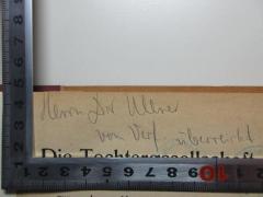 - (Haussmann, Fritz), Von Hand: Autogramm, Name, Widmung; 'Herrn Dr. Ullner
vom Verf. überreicht'. 