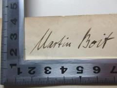- (Boit, Martin), Von Hand: Autogramm; 'Martin Boit'. 