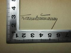 - (Neumann, Franz Leopold), Von Hand: Autogramm; 'Franz Neumann'. 