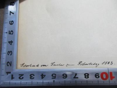 - (Kuhlmann, Karl), Von Hand: Name, Datum, Notiz; 'Geschenk von Gustav zum Geburtstag 1933.'. ;11 F 415&lt;4&gt; : Sibirien : ein Zukunftsland (1922)