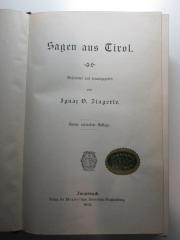 15 L 479&lt;2&gt; : Sagen aus Tirol (1891)