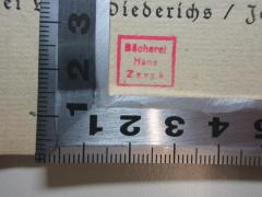 - (Bücherei Hans Zeeck), Stempel: Name; 'Bücherei Hans Zeeck'. 