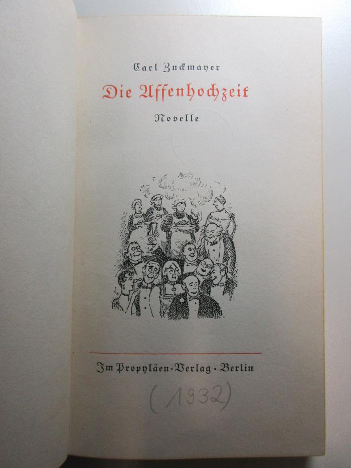 15 L 428 : Die Affenhochzeit : Novelle (1932)