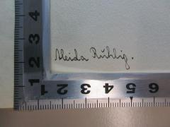 - (Rühlig, Aleida), Von Hand: Autogramm; 'Aleida Rühlig'. 