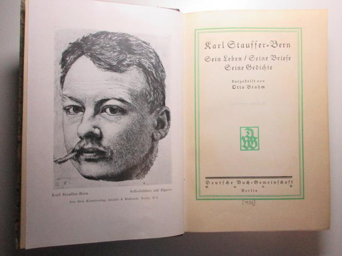 15 L 200 : Karl Stauffer-Bern : sein Leben : seine Briefe : seine Gedichte (1926)