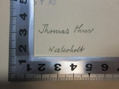 - (Ohm, Thomas), Von Hand: Autogramm, Ortsangabe; 'Thomas Ohm
Westerholt'. 