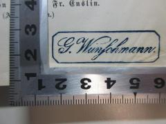 - (Wunschmann, G.), Stempel: Name; 'G. Wunschmann.'. 