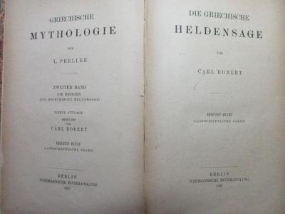 4 K 53&lt;4&gt;-2,1 : Die Heroen (Die griechische Heldensage) : Landschaftliche Sagen (1920)