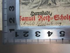 - (Schuback, Arnold), Von Hand: Autogramm; 'Arnold Schuback 1729.'. 