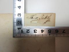 - (Jekl, Th. v.), Von Hand: Autogramm; 'Th. v. Jekl[y]'. 