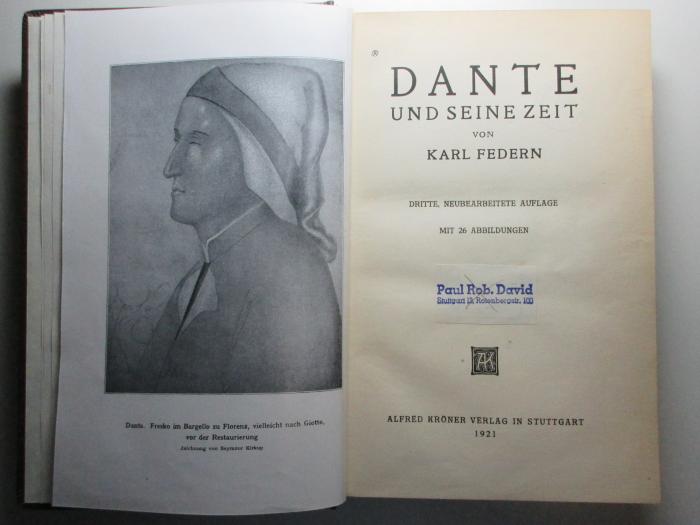 15 N 30&lt;3&gt; : Dante und seine Zeit (1921)