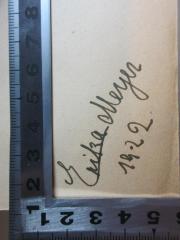 - (Meyer, Erika), Von Hand: Autogramm, Datum; 'Erika Meyer
1922'. 