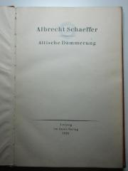 11 L 252&lt;2&gt; : Attische Dämmerung (1921)