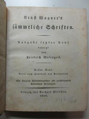 11 L 148-1 : Wilibald's Ansichten des Lebens (1828)