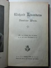 11 L 154 : Richard Leanders Sämtliche Werke (1899)