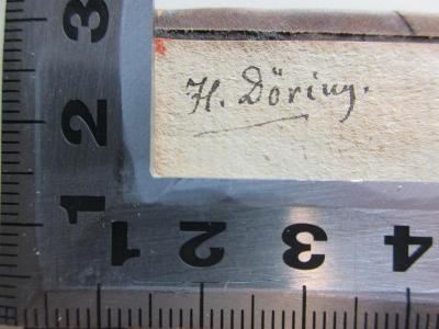 - (Döring, H.), Von Hand: Autogramm; 'H. Döring'. ;16 L 461-1 : Sämtliche Poetische Werke (1765)