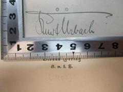 - (Urbach, Kurt), Von Hand: Autogramm; 'Kurt Urbach'. 