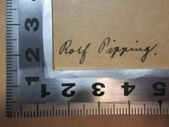 - (Pipping, Rolf), Von Hand: Autogramm; 'Rolf Pipping.'. 
