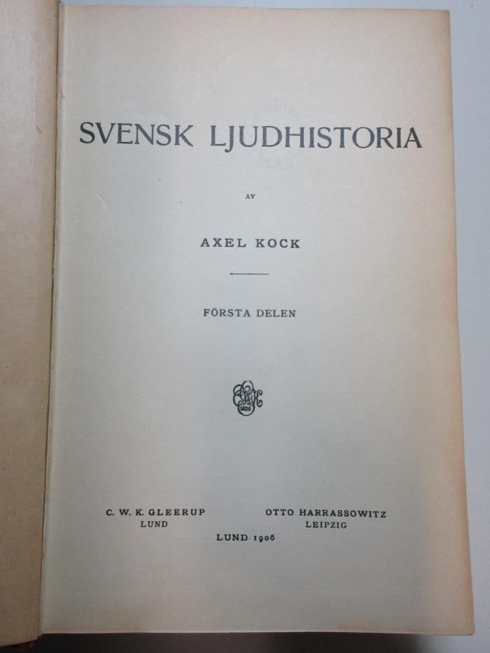 11 Q 70-1 : Svensk ljudhistoria (1906)