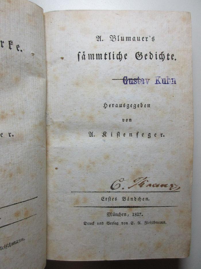 16 L 124-1/3 : Sämmtliche Gedichte (1827)