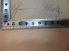 - (Scholz, Hermann), Von Hand: Autogramm; 'Hermann[?] Scholz[?]'. 