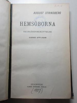 11 Q 51&lt;7&gt; : Hemsöborna : skärgårdsberättelse (1907)