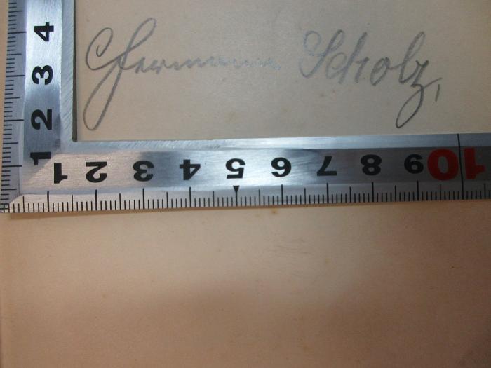 - (Scholz, Hermann), Von Hand: Autogramm; 'Hermann[?] Scholz[?]'. ;17 C 288 : Der Hochverraths-Prozeß wider Liebknecht, Bebel, Hepner vor dem Schwurgericht zu Leipzig vom 11. bis 26. März 1872 (1894)
