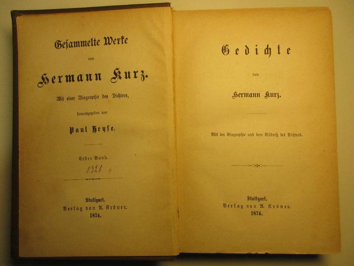 17 L 402-1/2 : Gedichte und Gesammelte Werke (1874)