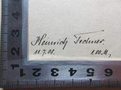 - (Fechner, Heinrich), Von Hand: Autogramm, Datum; 'Heinrich Fechner
11.7.08. 1.80 M'. 