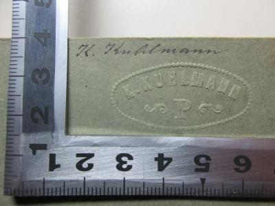 11 X 780&lt;2&gt;-1/4 : Münchhausen : eine Geschichte in Arabesken (1864);- (Kuhlmann, Karl), Prägung: Autogramm, Name, Initiale; 'K. Kuhlmann[handschriftlich]
K. Kuhlmann
P'. 