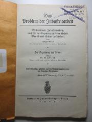 12 D 470 : Mechanisierte Industriearbeit, muß sie im Gegensatz zu freier Arbeit Mensch und Kultur gefährden? Die Erziehung der Arbeit : zwei Vorträge, gehalten auf der Sommertagung 1924 des Deutschen Werkbundes (1925)