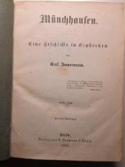 11 X 780&lt;2&gt;-1/4 : Münchhausen : eine Geschichte in Arabesken (1864)
