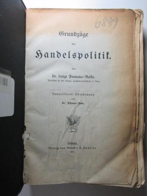 12 D 369 : Grundzüge der Handelspolitik (1911)