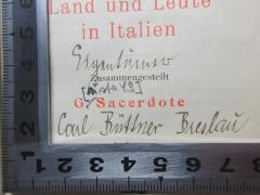 - (Büttner, Carl), Von Hand: Autogramm, Ortsangabe; 'Eigentümer
Carl Büttner Breslau'. 