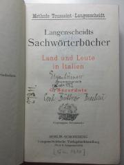 11 X 541 : Land und Leute in Italien : Methode Toussaint-Langenscheidt (1910)