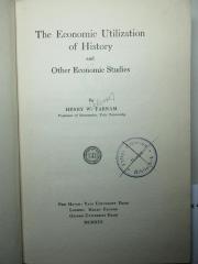 11 X 412 : The economic utilization of history and other economic studies (1913)
