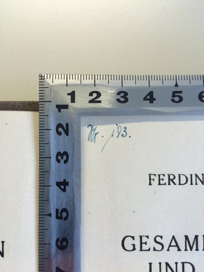 B 976 / 7 b : Gesammelte Reden und Schriften. Die Philosophie Herakleitos des Dunklen von Ephesos, I (1920);-, Von Hand: Signatur; 'No. 183.'