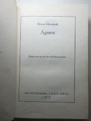 12 L 149 : Agnes : Roman aus der Zeit des Sozialistengesetzes (1929)