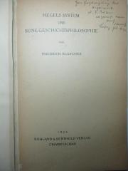 12 G 196 : Hegels System und seine Geschichtsphilosophie (1924)