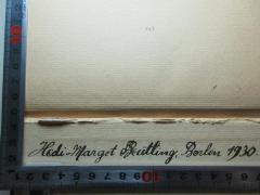 - (Beutling, Hedi-Margot), Von Hand: Autogramm, Ortsangabe, Datum; 'Hedi-Margot Beutling, Berlin 1930.'. 