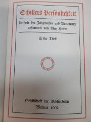 12 L 64-1 : Schillers Persönlichkeit : Urtheile der Zeitgenossen und Documente (1904)