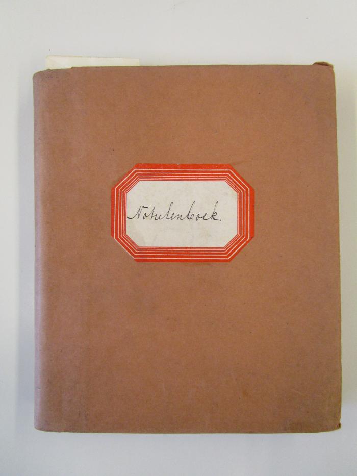  Notulenboek der Rotary-Club, Rotterdam : 25 October 1933 - 13 Mart 1935 ([1933-1935])