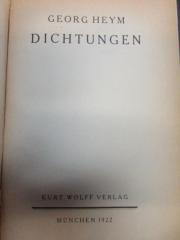 12 L 181 : Dichtungen (1922)