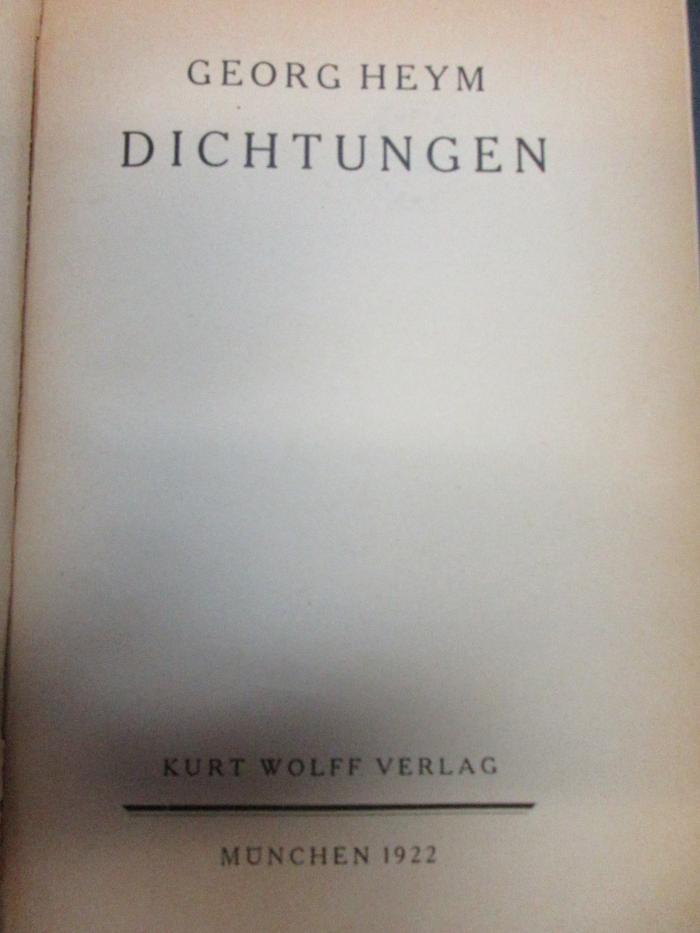 12 L 181 : Dichtungen (1922)
