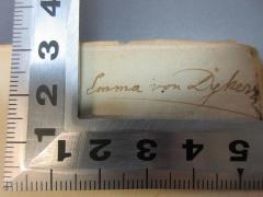 - (Dyken, Emma von), Von Hand: Autogramm; 'Emma von Dyken'. 