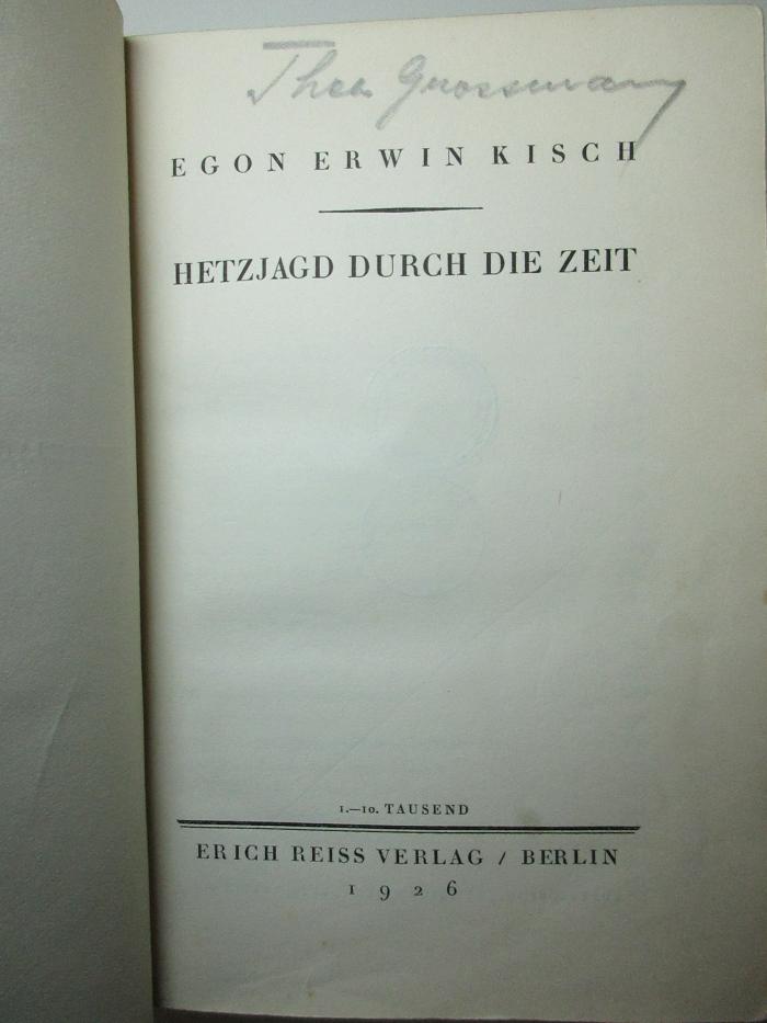 12 X 95 : Hetzjagd durch die Zeit (1926)